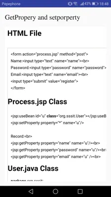 Programming with JSP android App screenshot 0